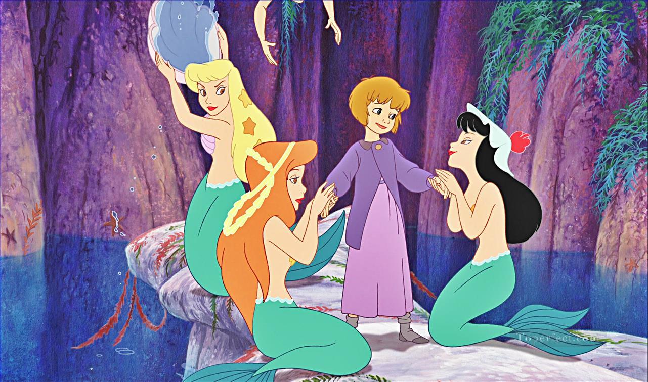 Walt Disney Screencaps Las sirenas Peter Pan Jane Darling Personajes de Walt Disney dibujos animados para niños Pintura al óleo